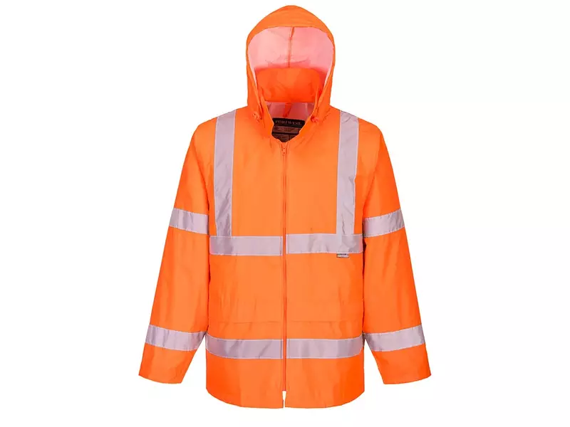Portwest H440 Hi-Vis regenjas met capuchon fluo oranje