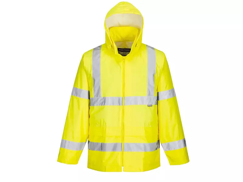 Portwest H440 Hi-Vis regenjas met capuchon fluo geel
