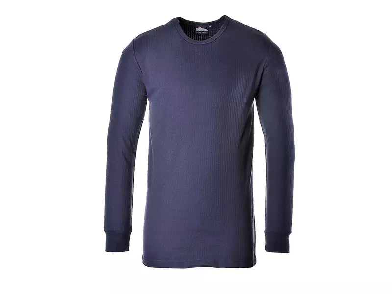 Portwest B123 thermisch T-shirt lange mouwen marineblauw