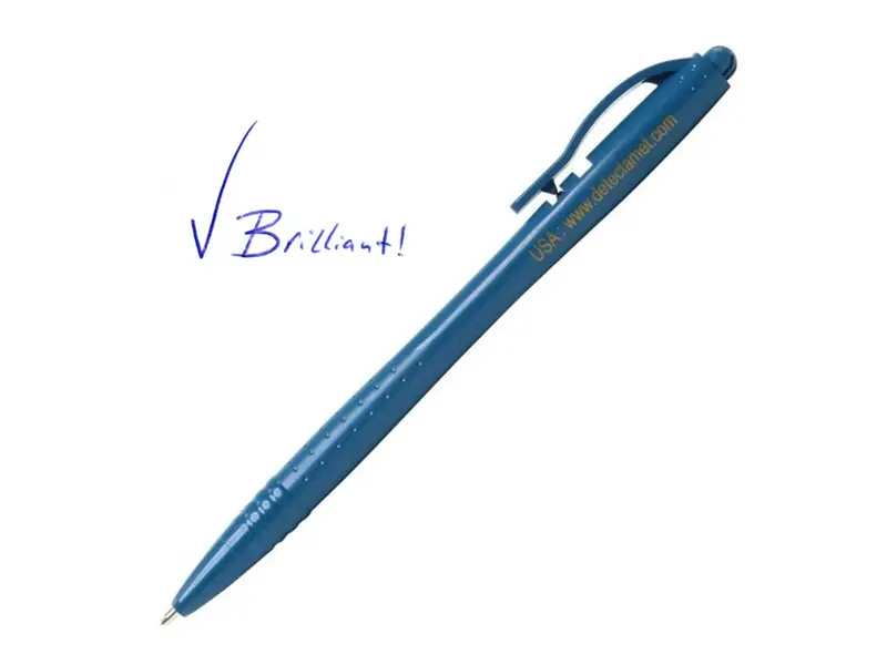 Detectamet Economy pen detecteerbaar met clip inkt blauw