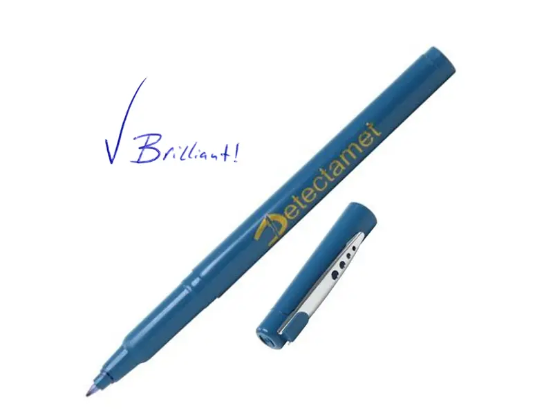 Detectamet permanente fineline marker detecteerbaar fijne punt inkt blauw