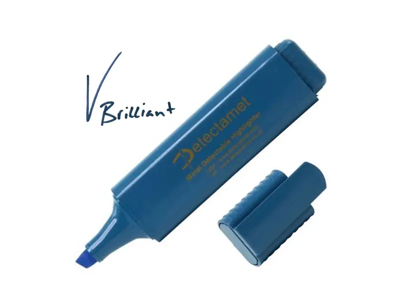 Detectamet markeerstift detecteerbaar fluorescerende inkt blauw