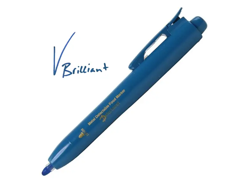 Detectamet vleesmarker detecteerbaar inklikbaar ronde punt inkt blauw