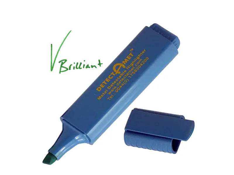 Detectamet markeerstiften detecteerbaar fluorescerende inkt set 5 stuks