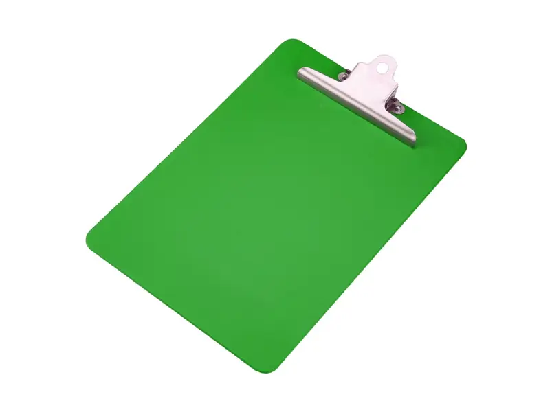 Detectamet klembord staand detecteerbaar PP zware clip RVS groen