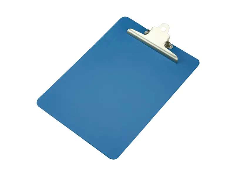 Detectamet klembord staand detecteerbaar PP zware clip RVS blauw