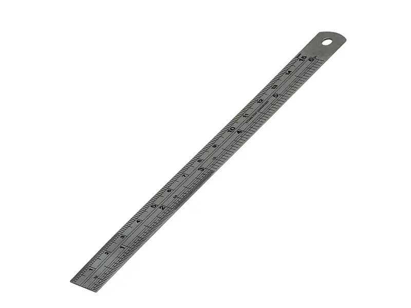Detectamet liniaal detecteerbaar RVS 15 cm