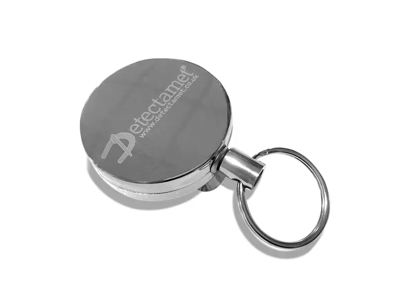 Detectamet sleutelhanger detecteerbaar uittrekbaar RVS nylon 70 cm