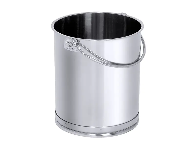 Emmer recht RVS 18/10 10 liter