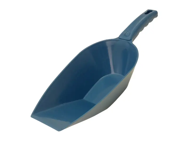 Handschep met vlakke bodem detecteerbaar blauw