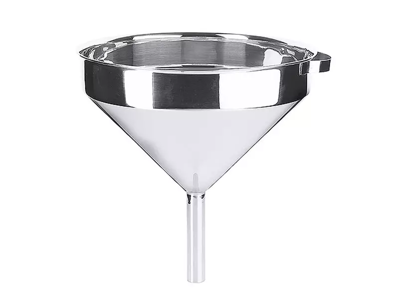 Trechter met ophangoog RVS 18/10 ø30 cm - ø2,5 cm 6 liter