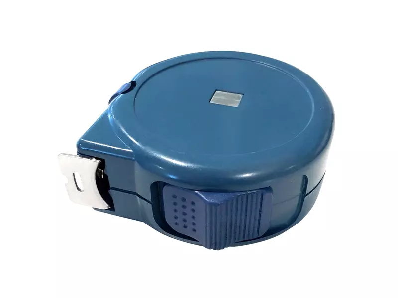 Detectamet rolmaat 5 meter RVS meetlint detecteerbaar blauw