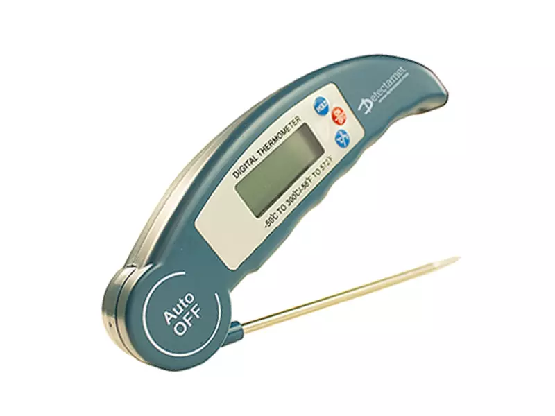 Detectamet voedselthermometer detecteerbaar digitaal met insteekvoeler blauw