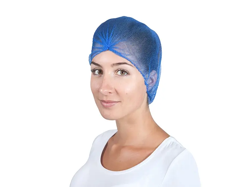 Detectamet disposable haarnet detecteerbaar 55 cm extra fijne micromazen blauw