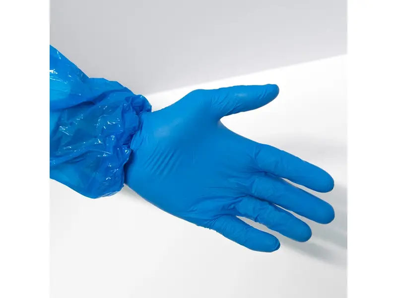 Hycare disposable overmouw detecteerbaar PE 30 mu blauw