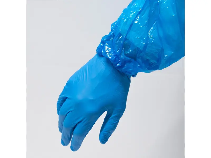 Hycare disposable overmouw detecteerbaar PE 30 mu blauw