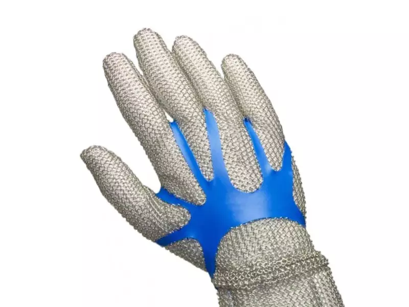 Handschoenspanner PU metaal detecteerbaar blauw
