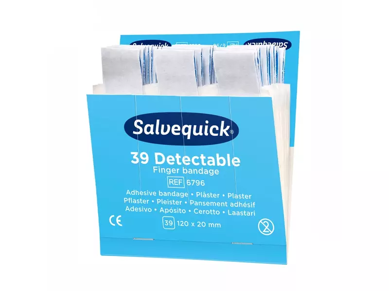 Cederroth Salvequick 6796 pleisters detecteerbaar blauw