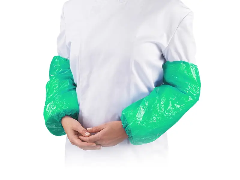 Overmouw PE 40x20 cm handgemaakt 20 mu groen