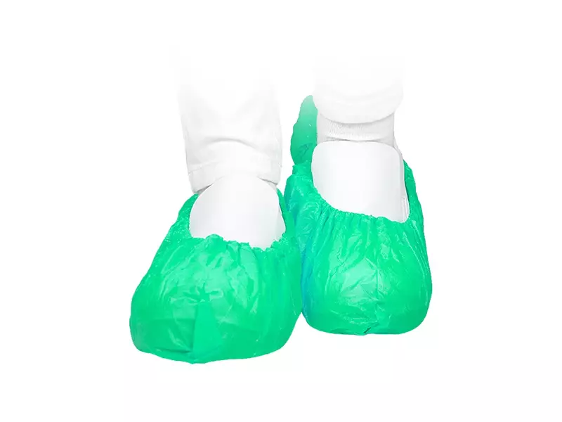 Hycare disposable overschoen 40 mu polyethyleen 41 x 15 cm groen
