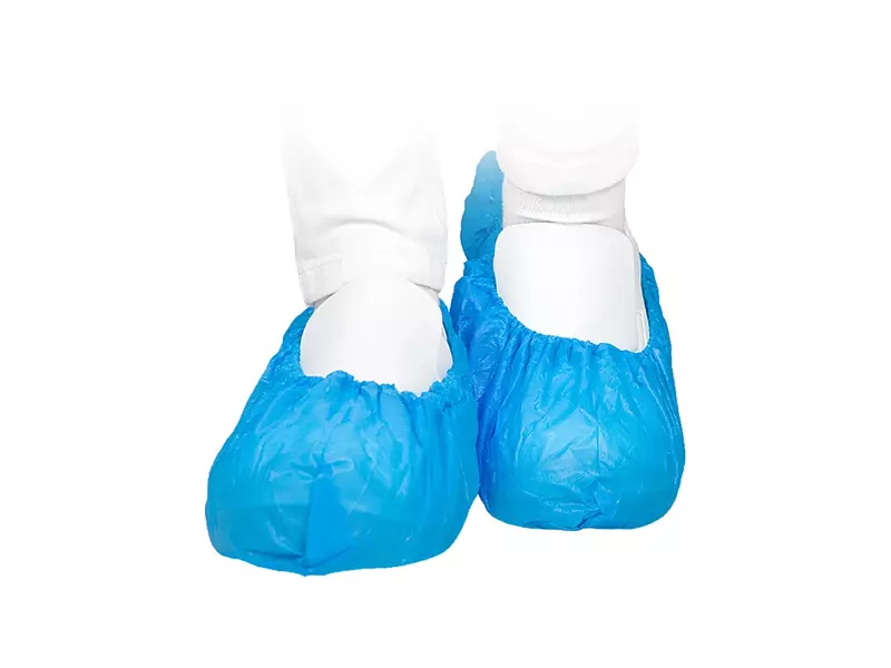 Hycare disposable overschoen 40 mu polyethyleen 41 x 15 cm blauw
