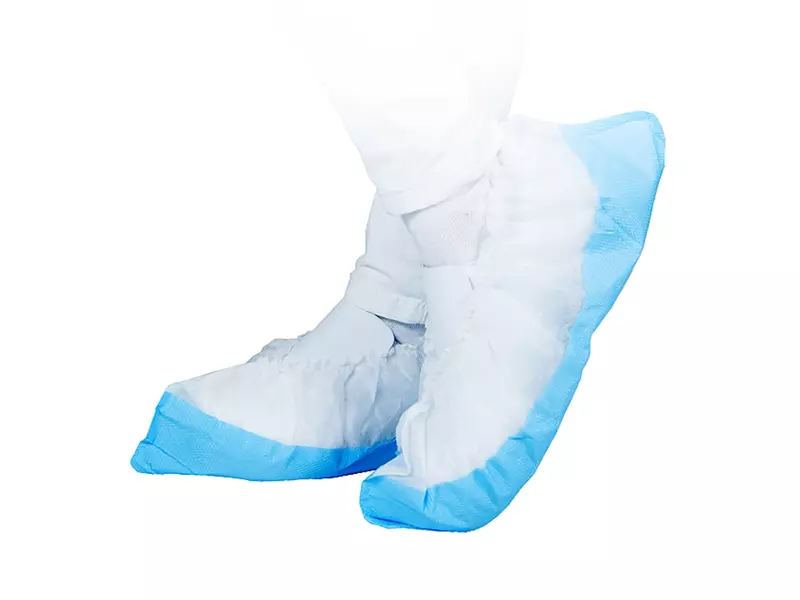 Hycare disposable overschoen polypropyleen met geruwde CPE zool 41 x 16 cm