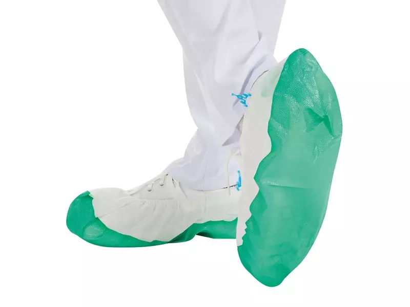 Disposable overschoen voor dispenser PP/CPE 44 cm groen