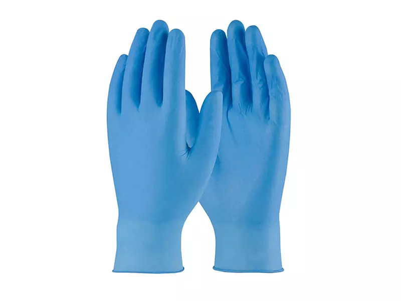 Hycare disposable handschoen latex gepoederd 240 mm blauw