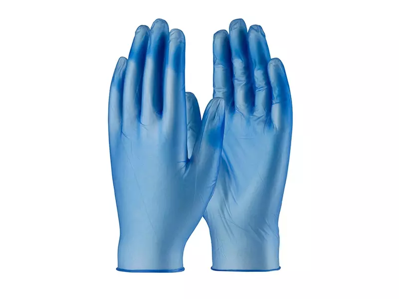 Hycare disposable handschoen vinyl gepoederd 240 mm blauw