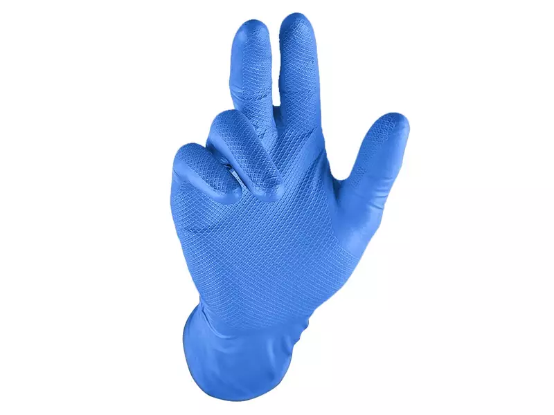 Grippaz 306BL disposable handschoen nitril chemiebestendig 300 mm blauw