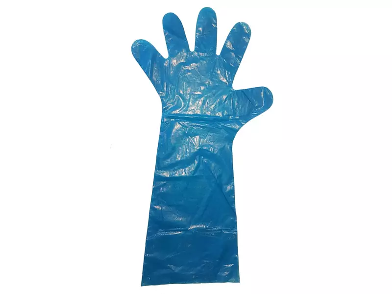 Disposable handschoen LDPE 30 mu geruwd 50 cm