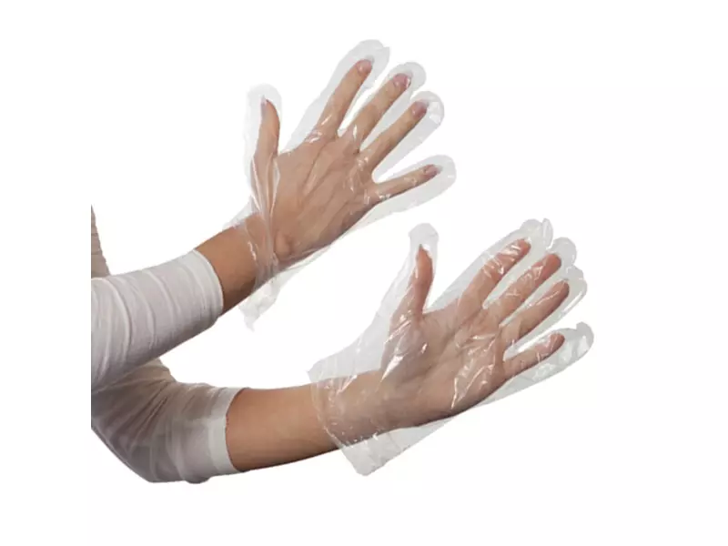 Hycare disposable tankhandschoen LDPE geruwd transparant 295 mm