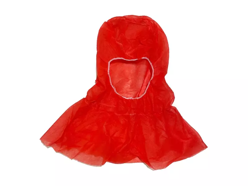 Disposable hoofdkap lange nek non-woven astrocap polypropyleen rood