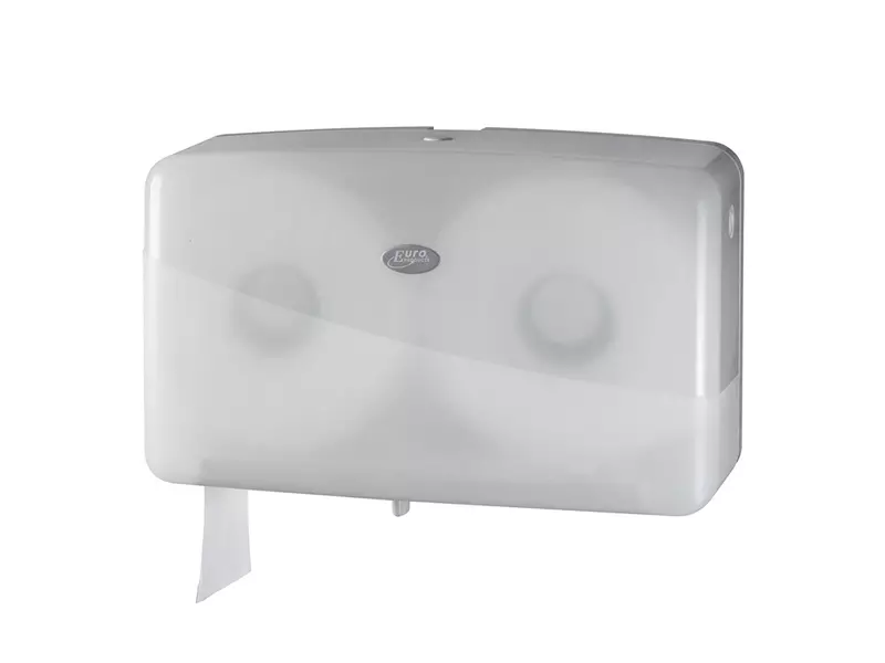 Euro Products Pearl White Duo Mini Jumbo toiletroldispenser