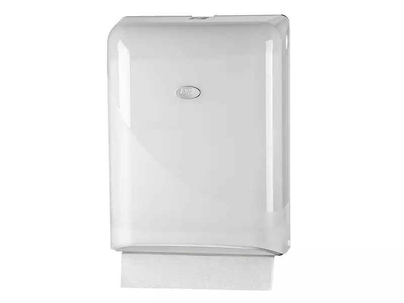Euro Products Pearl White vouwhanddoekdispenser interfold en Z-vouw