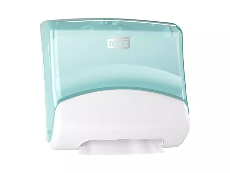 Tork Performance gevouwen reinigingsdoek dispenser W4 turquoise/wit