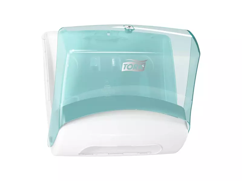 Tork Performance gevouwen reinigingsdoek dispenser W4 turquoise/wit
