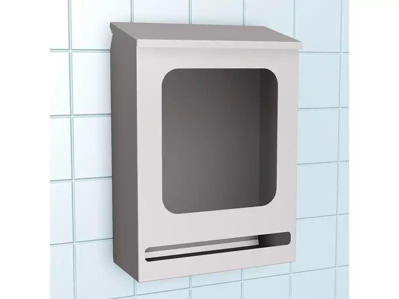 Dispenser RVS zichtvenster voor disposable haarnetjes