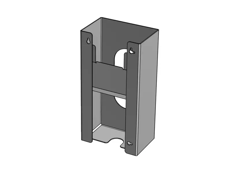 Handschoendispenser RVS horizontaal met veer voor 1 dispenserdoos