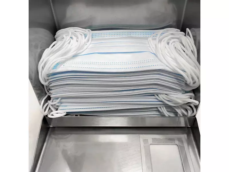 Dispenser RVS zichtvenster voor mondmaskers