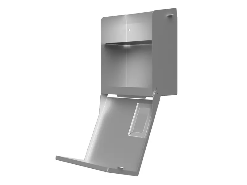 Dispenser RVS zichtvenster voor mondmaskers