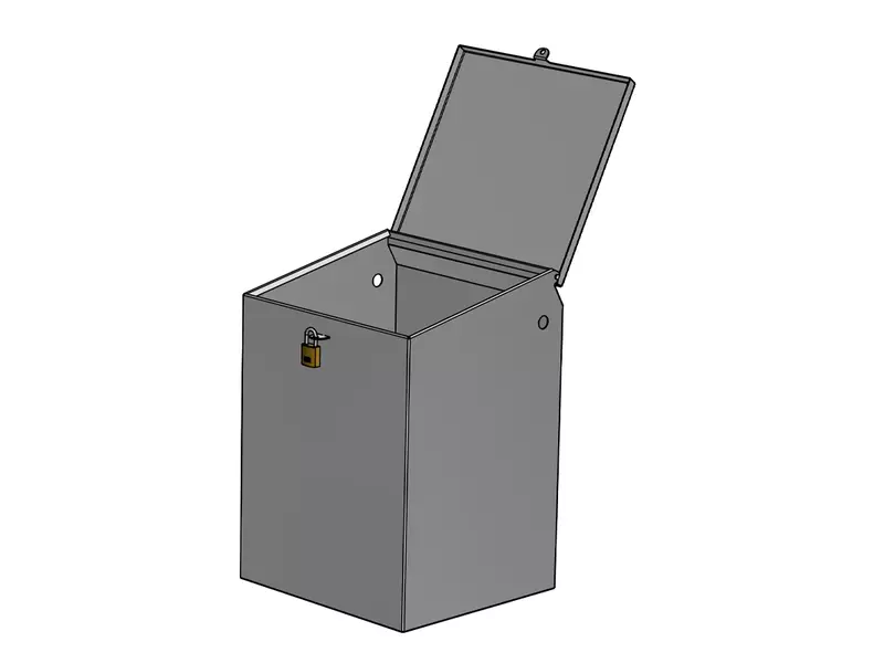 Jerrycanhouder RVS met gat en hangslotbeugel voor 20 liter jerrycan