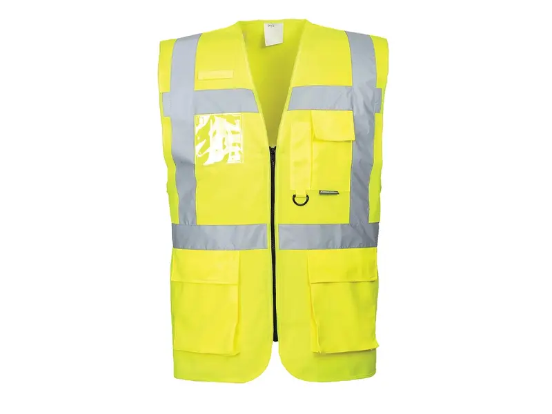Portwest S476 Berlin Executive Hi-Vis veiligheidsvest fluo geel