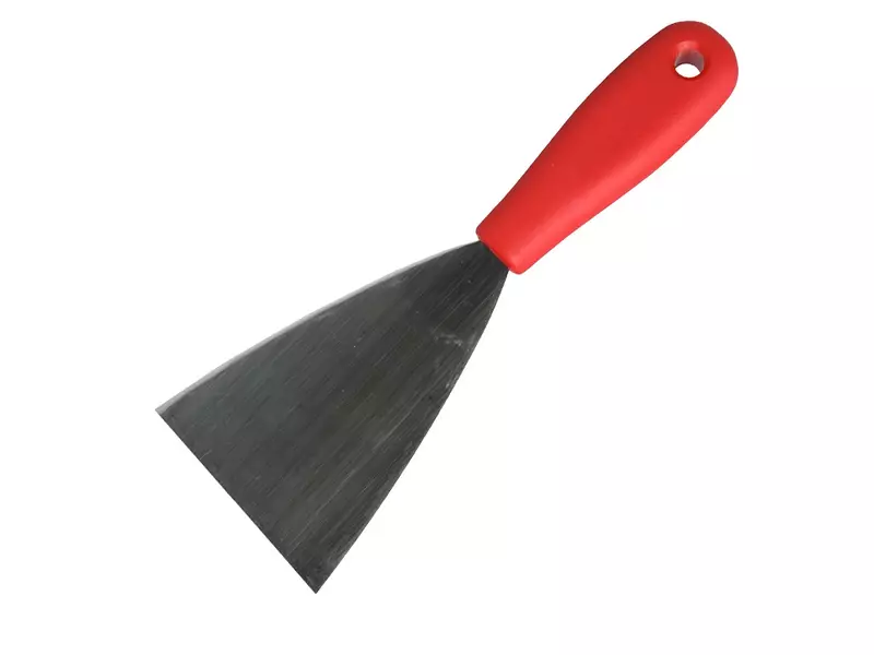 FBK 88080-3 handschraper polypropyleen met flexibel RVS blad 80 mm rood