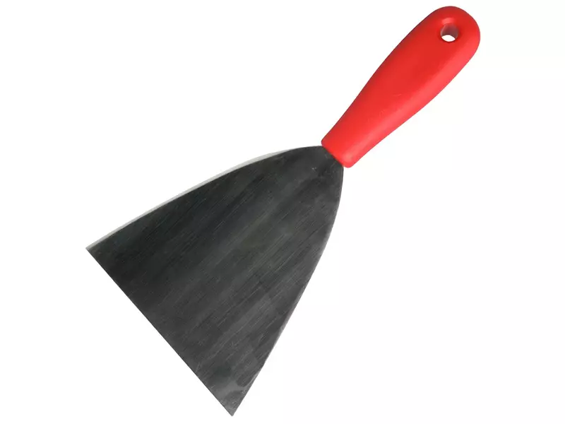 FBK 88100-3 handschraper polypropyleen met flexibel RVS blad 120 mm rood