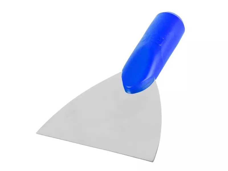 FBK 28122-2 vloerschraper niet buigzaam RVS blad 120 mm blauw