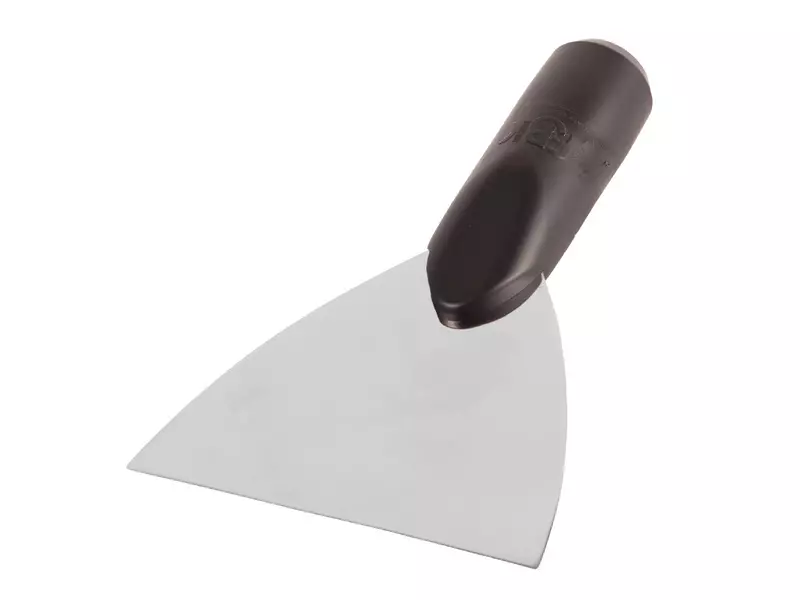 FBK 28122-6 vloerschraper niet buigzaam RVS blad 120 mm zwart