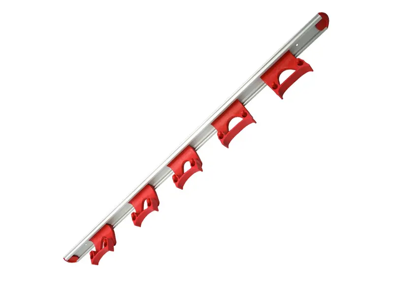 Ophangrail 5x klem FBK 15157-3 900 mm rood