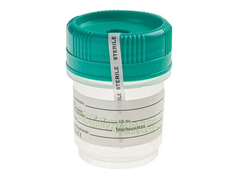 Monsterpotje PP steriel met schroefdop Ø48x62 mm 60 ml transparant