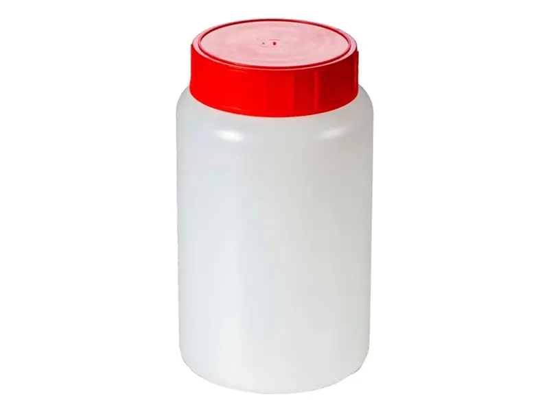 Monsterfles HDPE steriel met schroefdop Ø58 mm 500 ml transparant